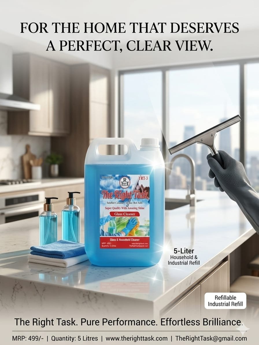 The Right Task TRT-3 Crystal Clear Glass & Surface Cleaner – 5L Refill